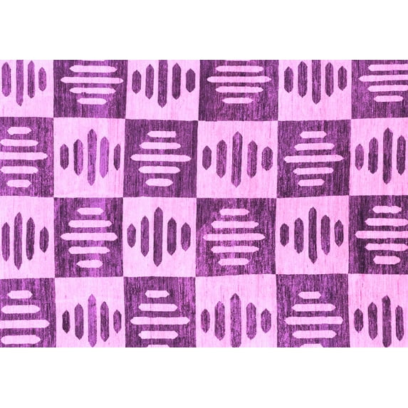 Ahgly Company Indoor Rectangle Oriental Purple Modern Area Rugs, 2' x 5'
