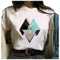 thumbnail image 1 of Birdeem T-Shirt Ample à Col Rond pour Femme, Mode, Imprimé Graphique Géométrique Harajuku, 1 of 4