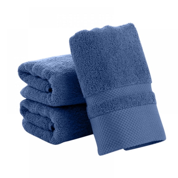 Bathroom Hand towel, Microfiber Bath towel, 14X30 in, Quick-Dry Bath towels, Absorbent Fabric, Residential Washroom Use, deep Blue, 1 Pc