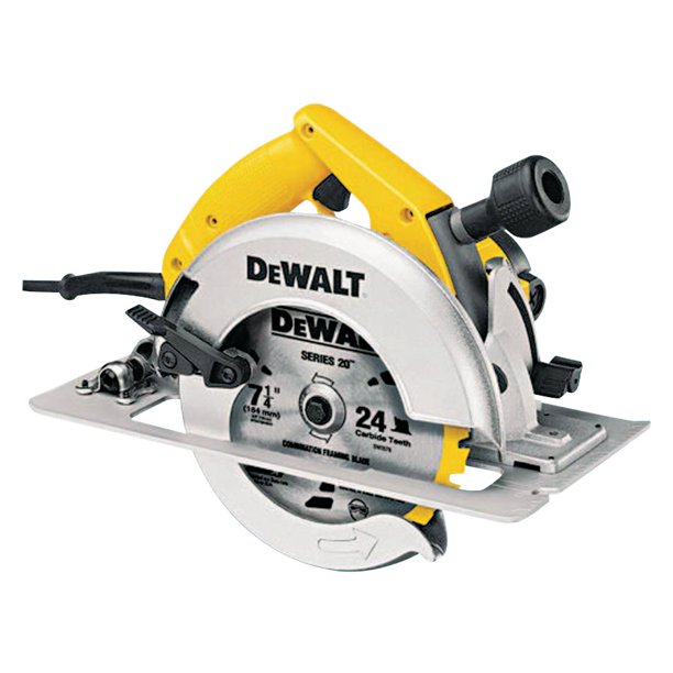 DeWalt HeavyDuty Circular Saw, Rear Pivot Depth Cut and Elect Brake, 7