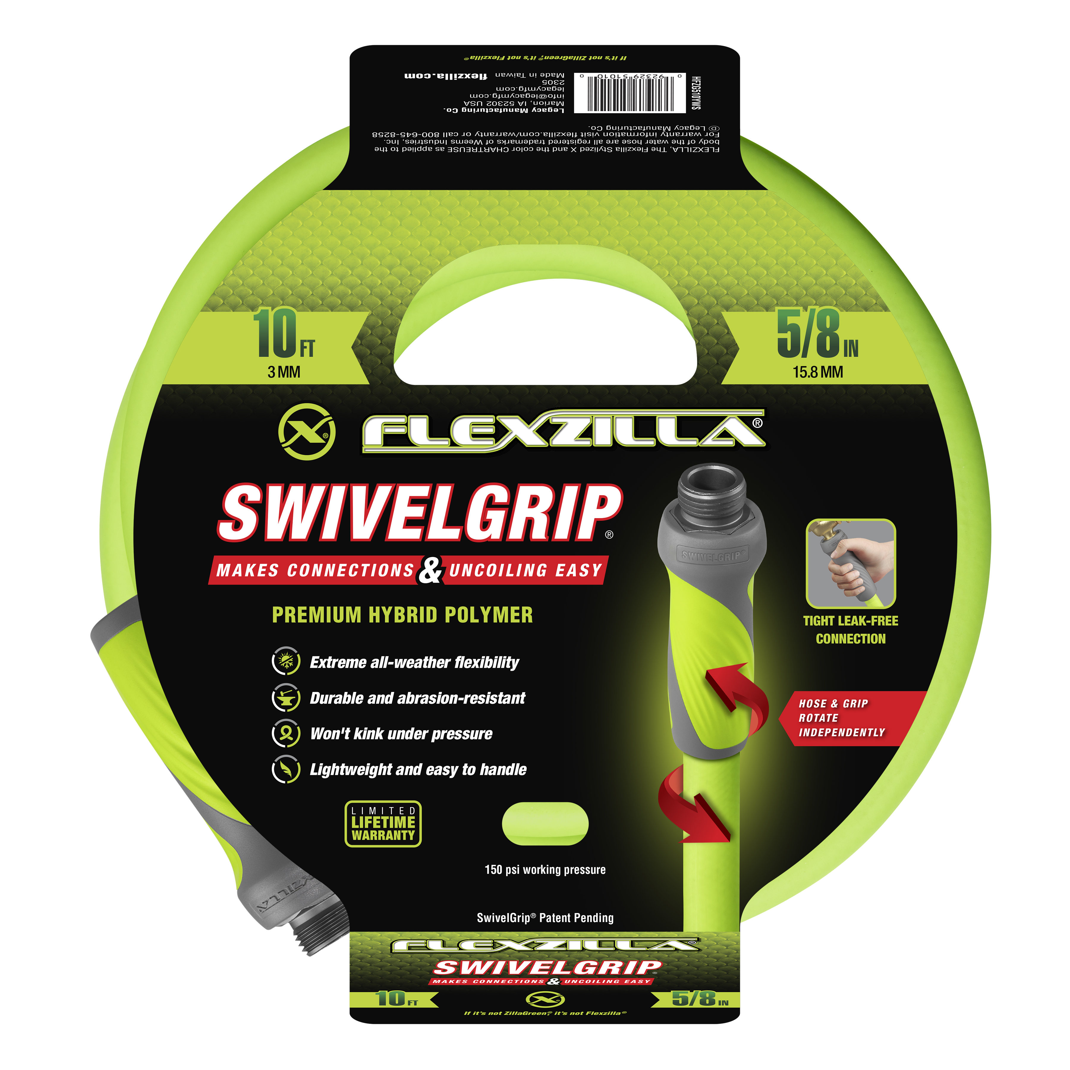 Flexzilla SwivelGrip 10' Garden Hose