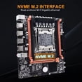 thumbnail image 3 of Placa Base X99E + CPU E5 2676 V3 + Soporte de Grasa Térmica 4 RAM DDR4 RECC Tarjeta LAN Gigabit PCIEX16 NVMe Placa Base de Escritorio, 3 of 5
