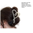 thumbnail image 5 of Strong Grip Hair Claw Hair Claw Clip for Women Non-slip Durable Matte Transparent Heart Shape Hair Accessory Retro Style Amber Brown for Medium, 5 of 5