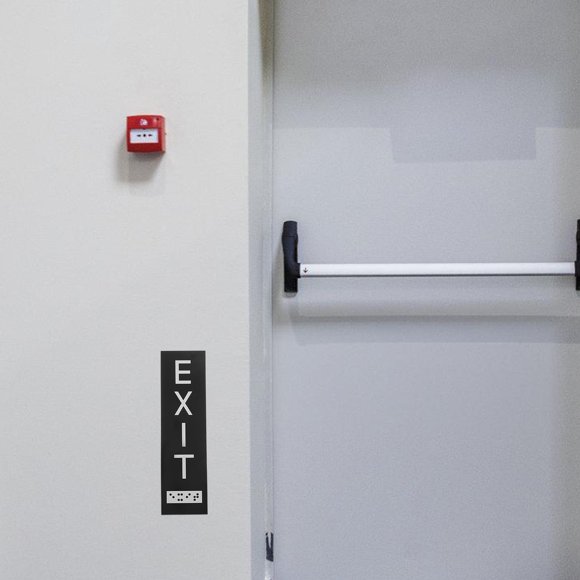 Greenadscape Señal Autoadhesiva Braille Para En Oficinas Y Espacios Públicos