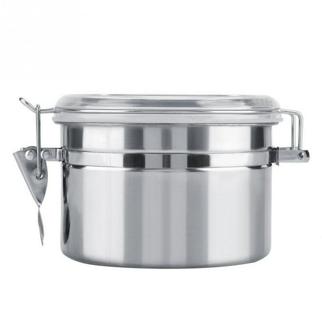 Coofit Food Storage Container Sealed Stainless Steel Airtight Canister for Tea Coffee