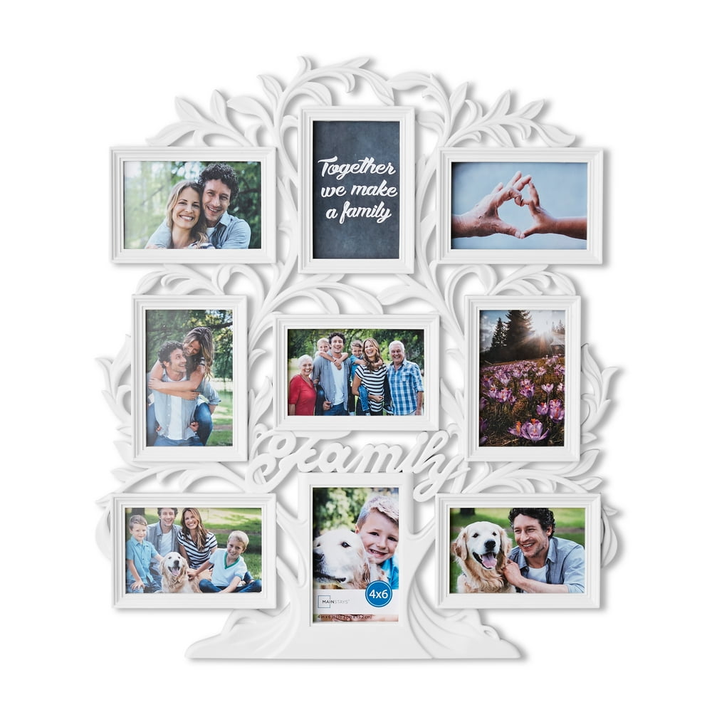 Mainstays 9Opening Family Tree Wall Collage Picture Frame, Multiple