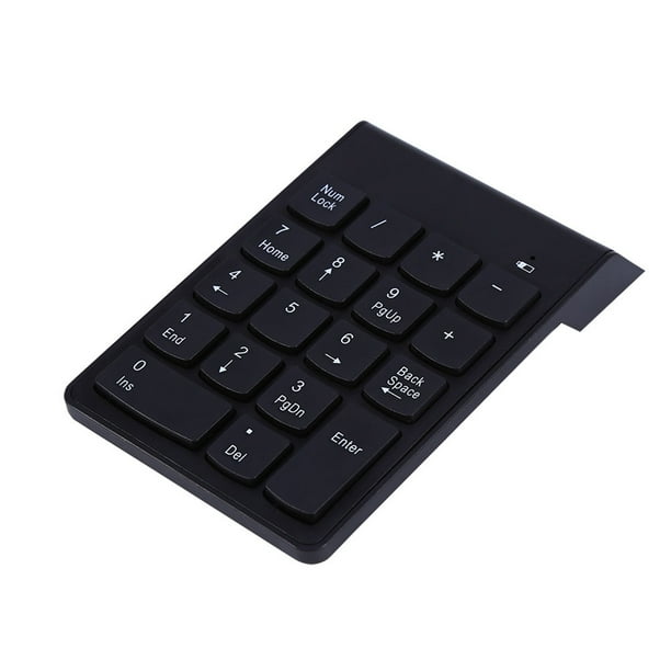 Teclado numérico ultradelgado inalámbrico de 2,4 G, 18 teclas, con mini receptor USB, modo de suspensión automático, nuevo Pro