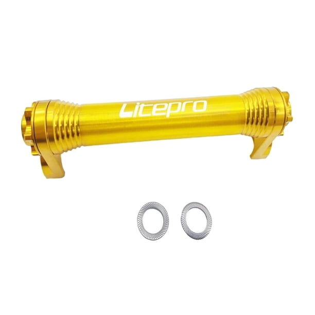 Varilla de extensión de rueda fácil de aleación de aluminio para portaequipajes trasero de bicicleta plegable Oro
