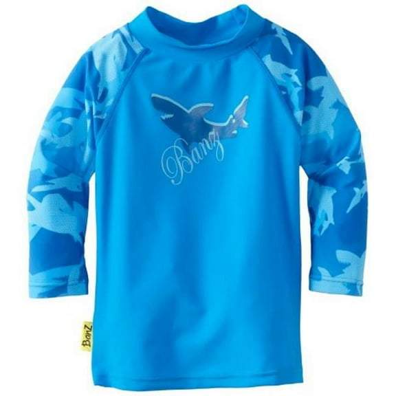 Banz S13RL-FS-10 2013 Long Sleeve Rash Top, Fin Frenzy Blue - Size 10