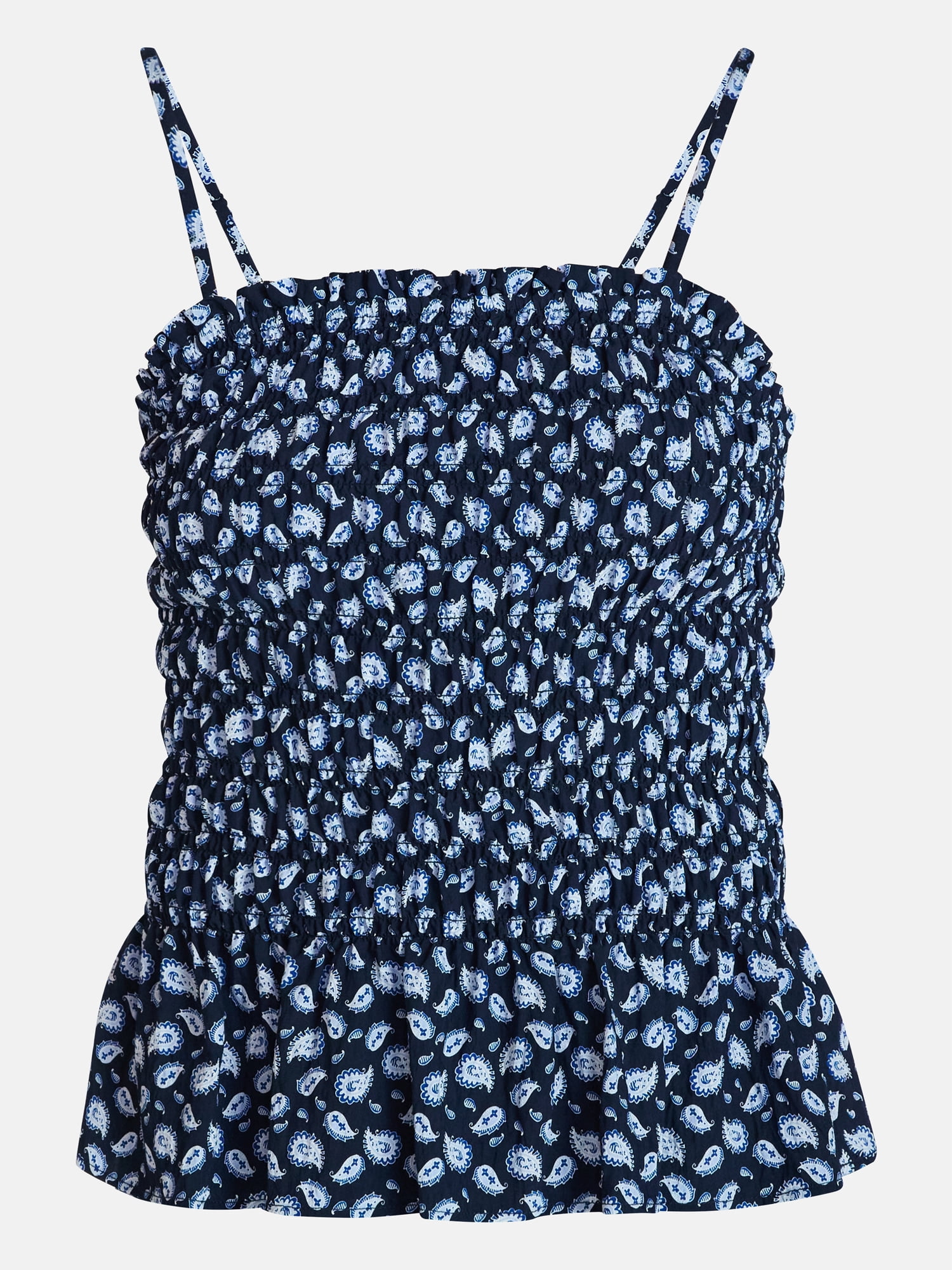 Time and Tru Women's Smocked Tank Top, Sizes XS-XXXL