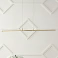 thumbnail image 3 of JONATHAN Y Conley 39.5" Dimmable Adjustable Integrated LED Metal Linear Pendant, Brass Gold, 3 of 12