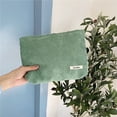 thumbnail image 3 of Bolsa de cosméticos de pana para mujer, popular, de gran capacidad, para cambio de maquillaje, lápiz labial, teléfono móvil, bolso de mano, 3 of 5