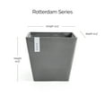 thumbnail image 2 of Ecopots Rotterdam Durable Modern Square Indoor/Outdoor Recycled Based Composite Flower Planter, Grey, 12", 2 of 4
