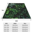 thumbnail image 3 of Honeii Lush Foliage Green Plant Print Fleece Blanket - Throw Blanket for Bed, Sofa, Couch, Camping, and Travel , Microplush Ultra Soft Warm Blanket-60"x50", 3 of 7