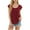 Wine ., variant on Summer Savings Clearance 2025! BOVXNPU Plus Size Womens Summer Tops,Short Sleeve Tops for Women,Fashion Women's Summer Casual Solid Color Loose Sleeveless Short Sleeve Round Top