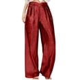 thumbnail image 2 of yillto Womens Wide Leg Pant High Waist Fashion Trendy Party Night out Loose Trousers Outfits for Clubwear, 2 of 5