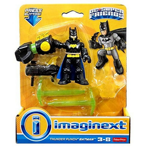 Fisher Price DC Super Friends Batman Imaginext Thunder Punch Batman 3" Figure Set