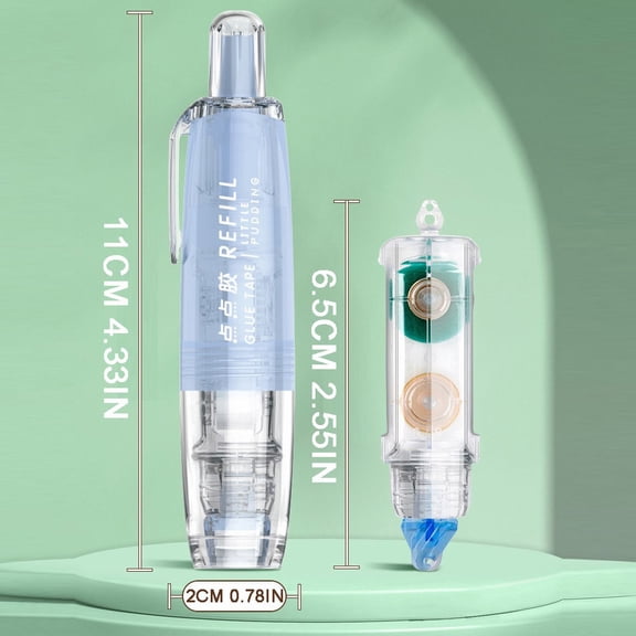 Retractable Double Sided Tape Runner, Refillable Adhesive Glue Roller