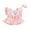 Pink, variant on WIFORNT Baby Girl Easter Romper Flutter Sleeve Bow Front Bunny Print Infant Bodysuit Newborn Outfit