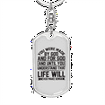thumbnail image 5 of You Were Made By God Stainless Steel or 18k Gold Premium Swivel Dog Tag Keychain, 5 of 10