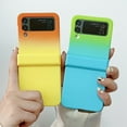 thumbnail image 3 of Allytech Case for Samsung Galaxy Z Flip 4 (5G) 2022, Luxury Gradient Color Hard Shockproof Protective Folding Slim Cover for Samsung Z Flip4 2022, Orange + Yellow, 3 of 5