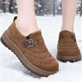thumbnail image 4 of Women Slip On Winter Boots Insulated Warm Comfortable Flat Sole Non Slip Traction Outdoor Casual Shoes, 4 of 9