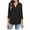 Black, variant on LYXSSBYX Sweatshirts for Women Loose Fit Women Casual V Neck Pullover Long Sleeve Solid Color Shirt Blouse Tops