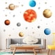 thumbnail image 4 of ER Vinilos decorativos de nueve planetas para salón, dormitorio, habitación infantil, con adornos extraíbles Rojo Verde, 4 of 5