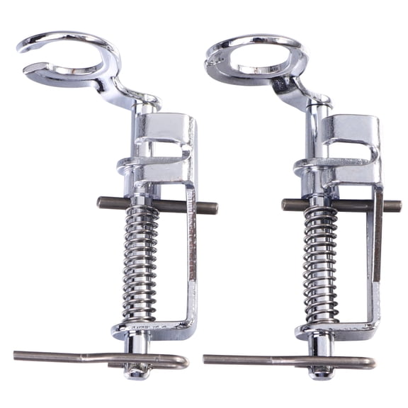 ELAYARD 2 Pcs Spring Presser Foot Open Close Toe Metal Quilting Embroidery Presser Foot for
