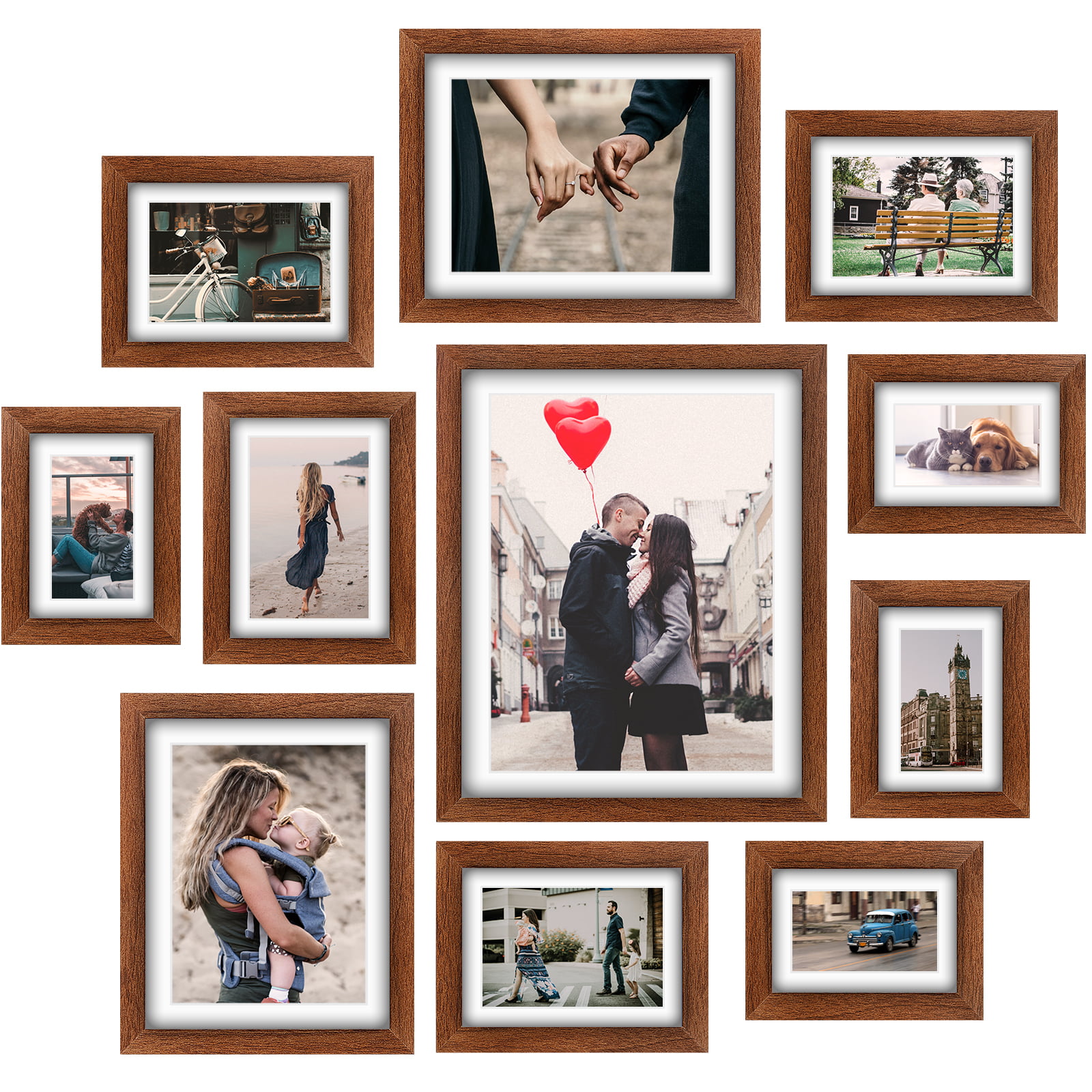 11PCS Multi Photo Picture Frames DIY Family Love Friend Party Wall Mounted Decor 