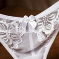 thumbnail image 4 of HUPOM Satin Panties Underwear For Women In Clothing Thong Activewear Tie Drop Waist White, 4 of 5