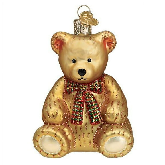 Old World Christmas Glass Blown Ornaments Teddy Bear (#12543)