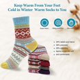 thumbnail image 4 of 5pcs Men's winter socks Colourful warm knitted socks (Style 6), 4 of 7
