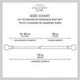 thumbnail image 4 of Exclusive Home Anastasia 1" Curtain Rod and Finial Set, White, Adjustable 36"-72", 4 of 7