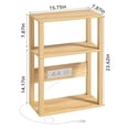 thumbnail image 2 of Joaxswe 3-Tier End Table with Charging Station, Narrow Wooden Side Table with Open Storage Shelf, Side Table Nightstand Sofa Table for Living Room,Natural Oak, 2 of 9