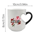 thumbnail image 3 of Heart-Shaped Color Changing Magic Ceramic Mug Funny Color Changing Coffee Cup with Handle That Reveals Surprise Design When Filled with Hot Beverage Romantic Gift for Couples, 3 of 8