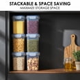 thumbnail image 5 of 6 Pack Airtight Food Storage Containers Set, BPA-Free Plastic, 54oz/1.5qt/1.6L, Multipurpose Kitchen Pantry Organizers for Sugar, Flour, Pasta, Peanut, Dishwasher Safe, Includes Labels & Marker, 5 of 8
