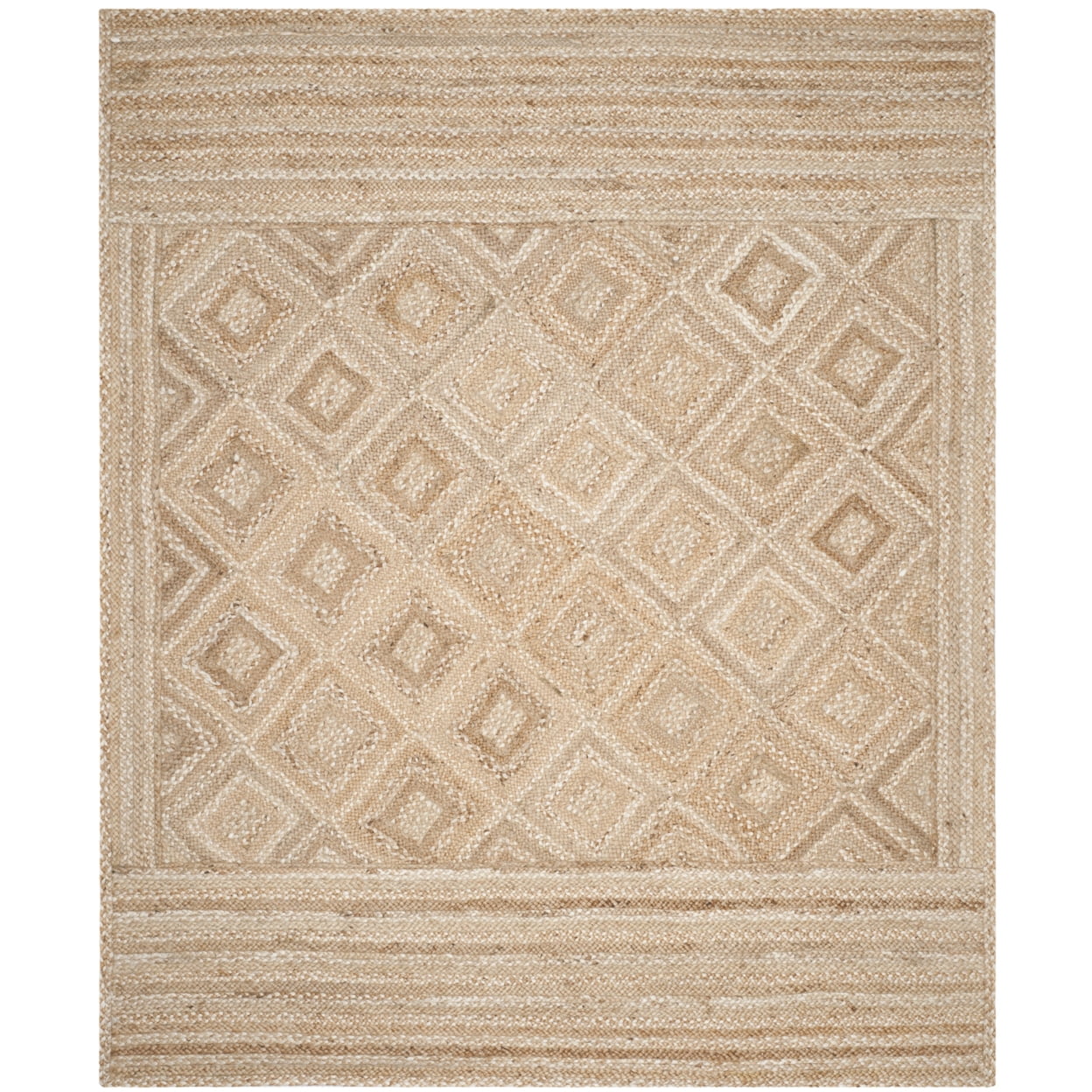 SAFAVIEH Natural Fiber Hilda Braided Jute Area Rug, Natural, 8' x 10'