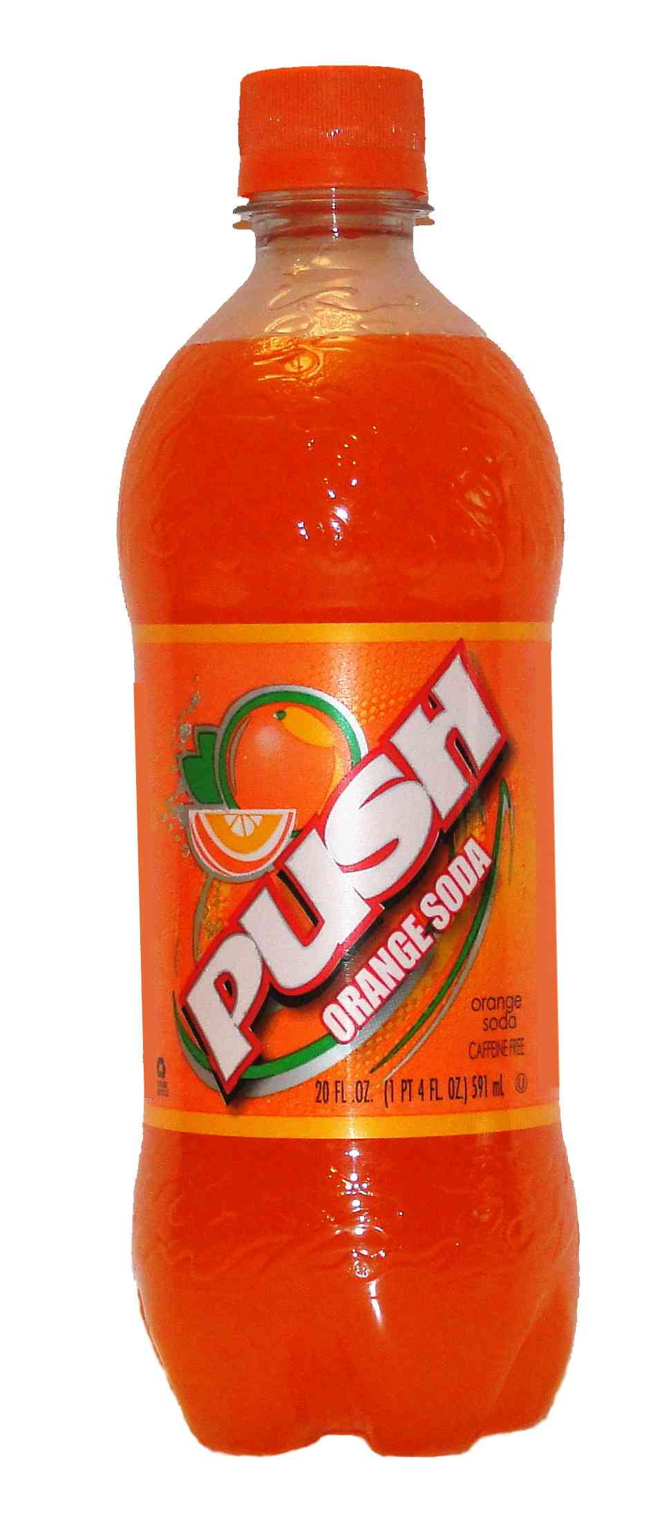 Push Soda 20oz - Orange - 24/case