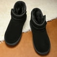 thumbnail image 5 of Quealent Toddler Boots Kids Boys Girls Winter Zipper Warm Faux Fuzzy Kid's Cozy Walking Ankle Boots Black for Size 4.5, 5 of 9