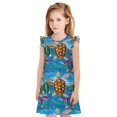 thumbnail image 1 of Balery Little Sea Turtles Camisón de princesa para niñas, pijama de algodón con mangas abullonadas, suave y bonito.-XX-Large, 1 of 6