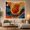 Hoop Splash, variant on Basketball on Dark Charcoal with Golden Court Lines Energetic Abstract for Basketball Fans Sports Wall Art Back to School Gift Tapestry Wall Hanging for Bedroom and Dorm