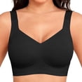 thumbnail image 2 of Women's Jelly Soft Wireless Push Up Bra,Full Supportive Coverage Lift Back for Older Women Black 2XL, 2 of 6