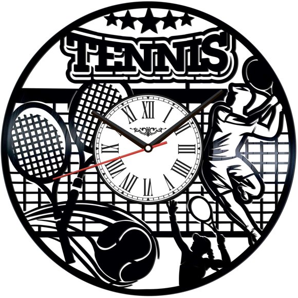 Tennis Vinyl Record Wall Clock Retro style Wall clock Silent Home Decor Unique Art Special Home Accessories Creative Personality Gift