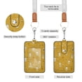 thumbnail image 2 of PU Leather Badge Holder ID Badge Holder with Lanyard for Cards & Credentials Honey Jars and Bees Pattern, 2 of 6