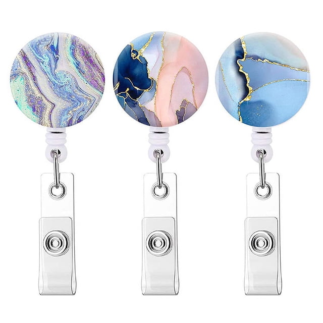 Carretes para credencial de identificación con clip Porta credencial retráctil para estudiante de oficina Doctor Enfermera - I Ormromra LRWJ439-9
