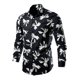 thumbnail image 1 of Blusa y camisa de manga larga con cuello vuelto para hombre, blusa informal de moda con estampado de cuello vuelto y botones, blusa de manga larga para hombre, 1 of 2