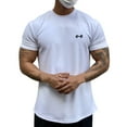 thumbnail image 1 of pstuiky camisetas de hombre, Camiseta de cuello en V para hombre, color liso, con mangas cortas elásticas, transpirables y modernas. ropa de hombre xxl, 1 of 6