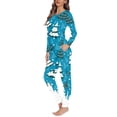 thumbnail image 2 of Suhoaziia Pajama Sets for Women Soft Pants Christmas Tree Print Graphic Happy Christmas Comfy Soft Skin Friendly Durable Multi-Saeson Pajamas Top and Pants Size 5XL, 2 of 5
