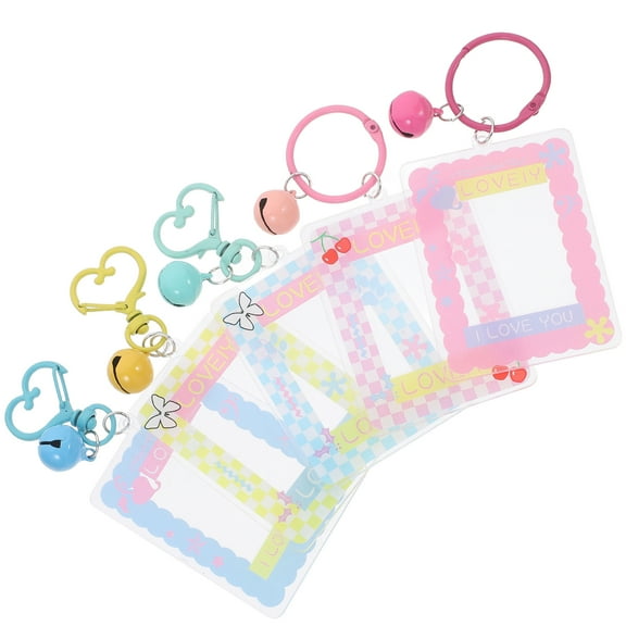 WORGEOUS 5 Pcs Couple Keychain Stitch Keychains Blank Picture Personalized Bracelet Caps